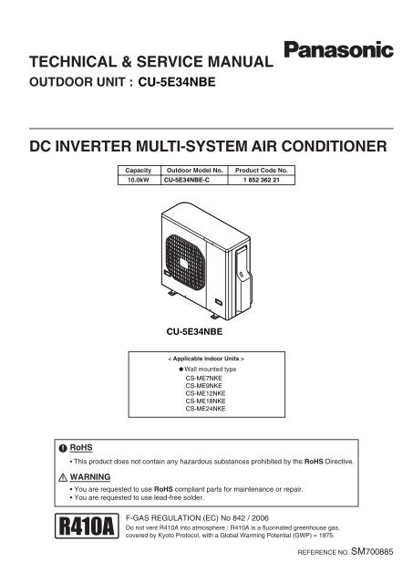 technical & service manual dc inverter multi-system air conditioner